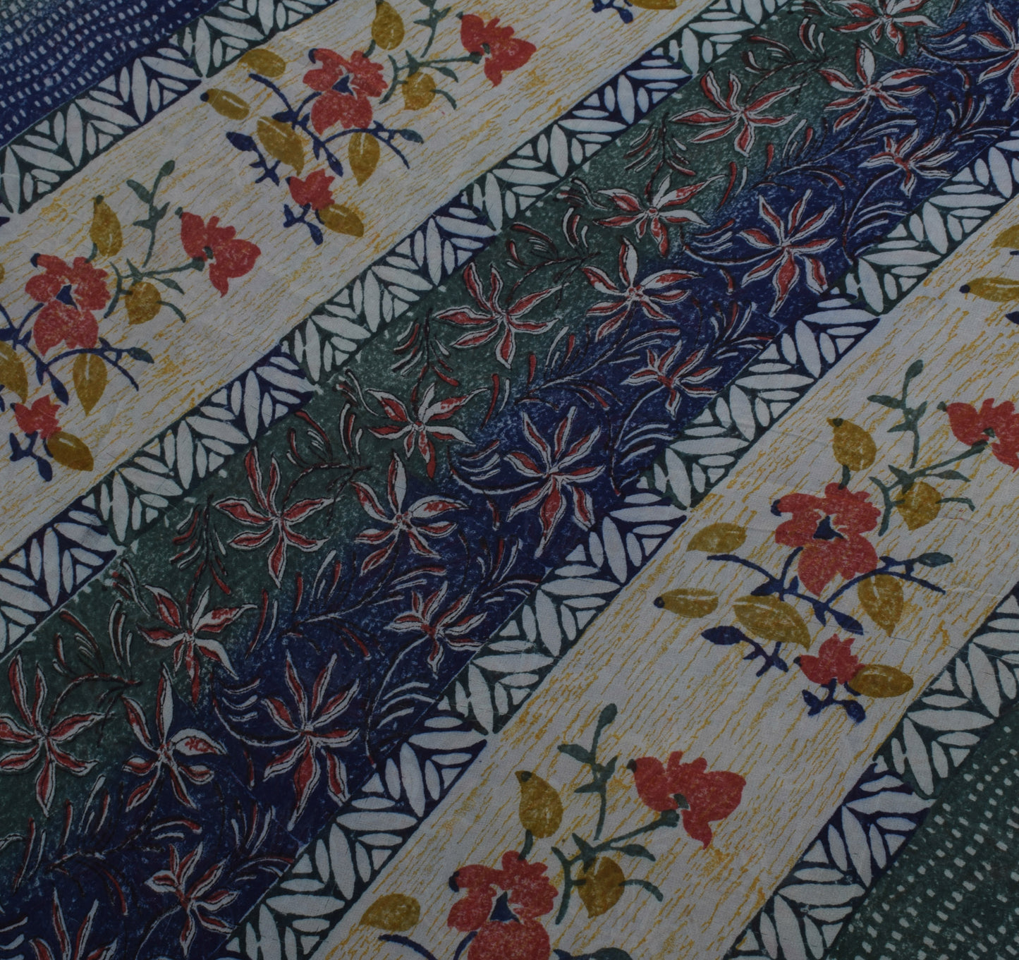 Sushila Vintage Blue Saree 100% Pure Georgette Silk Printed FloralCraft Fabric