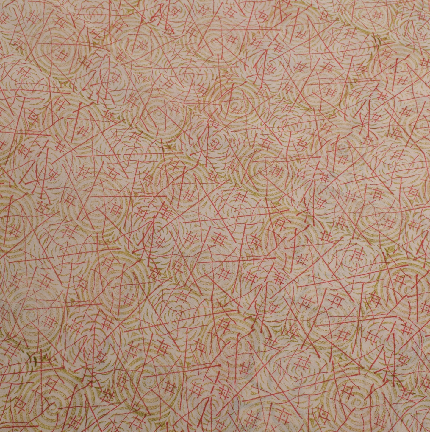 Sushila Vintage Peach Sari Pure Georgette Silk Printed Geometrical Craft Fabric