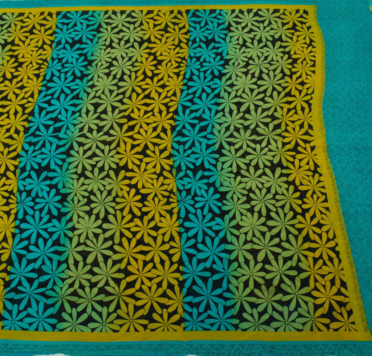 Sushila Vintage Indian Sari 100% Pure Georgette Silk Printed Floral Craft Fabric