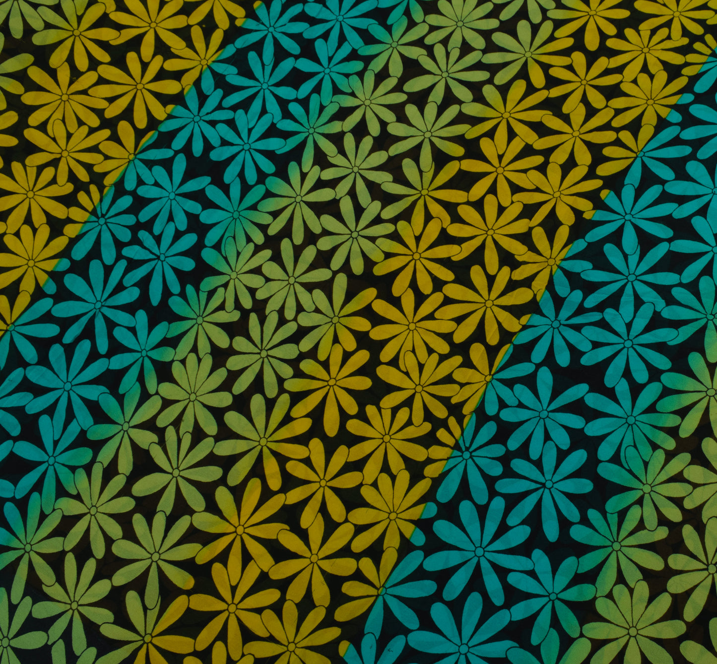 Sushila Vintage Indian Sari 100% Pure Georgette Silk Printed Floral Craft Fabric