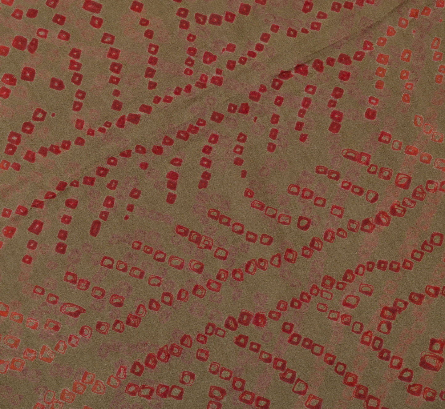 Sushila Vintage Green Saree 100% Pure Georgette Silk Printed Indian Craft Fabric