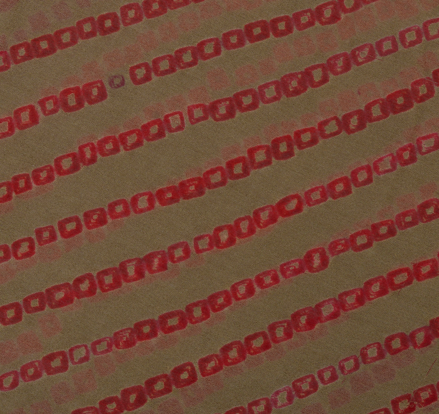 Sushila Vintage Green Saree 100% Pure Georgette Silk Printed Indian Craft Fabric