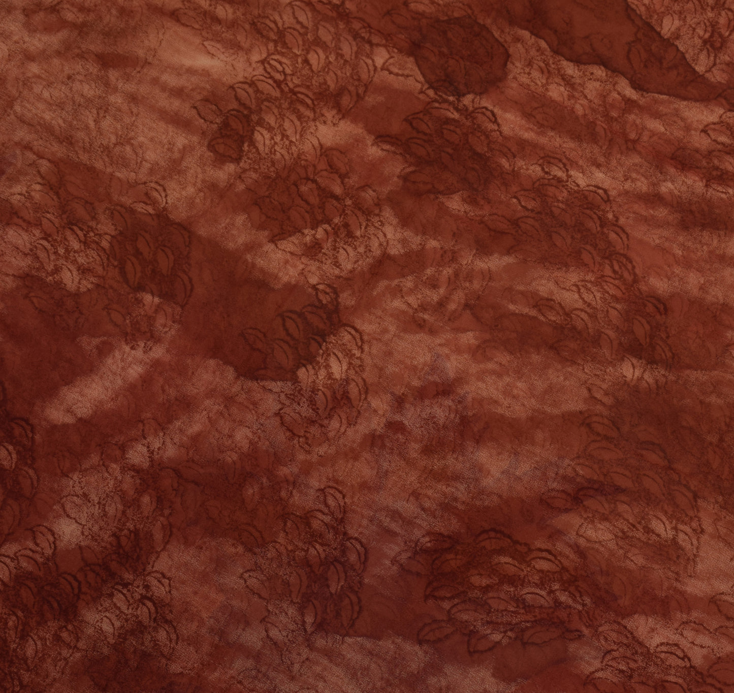 Sushila Vintage Rust Saree 100% Pure Georgette Silk Printed Floral Craft Fabric