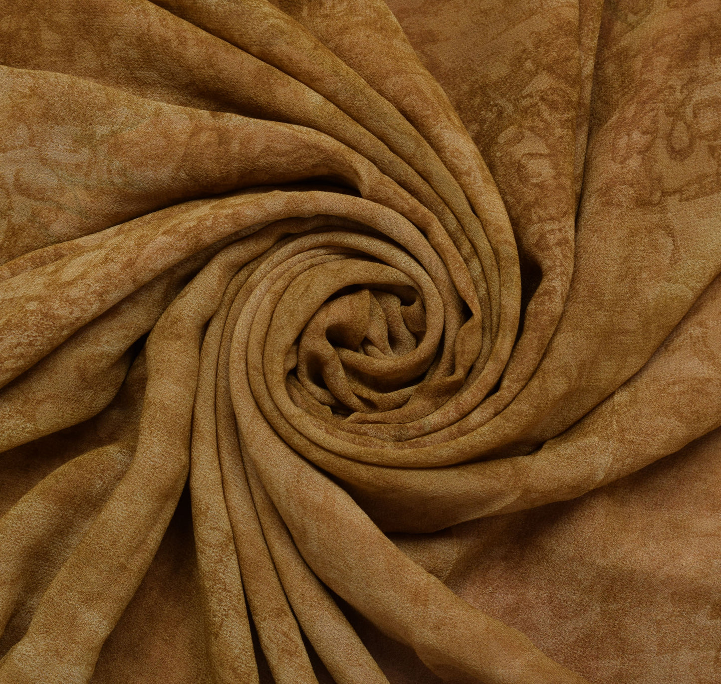 Sushila Vintage Rust Saree 100% Pure Georgette Silk Printed Floral Craft Fabric