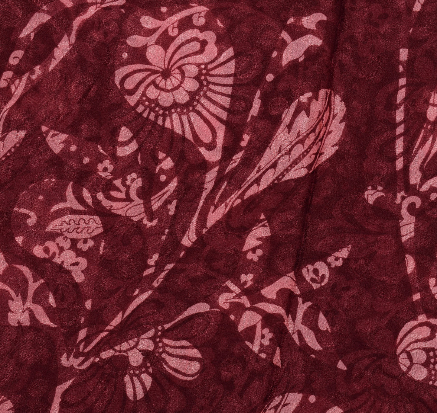 Sushila Vintage Saree 100% Pure Georgette Silk Printed Embroidered Craft Fabric