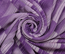 Sushila Vintage Purple Sari 100% Pure Georgette Silk Printed Floral Craft Fabric