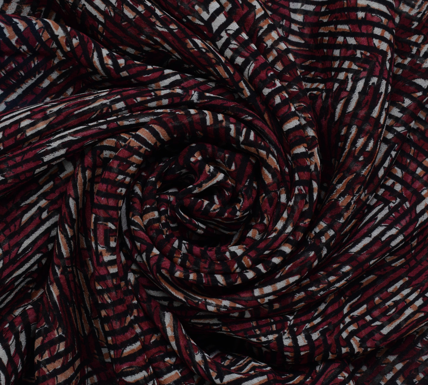 Sushila Vintage Indian Sari 100% Pure Georgette Silk Printed Floral Craft Fabric