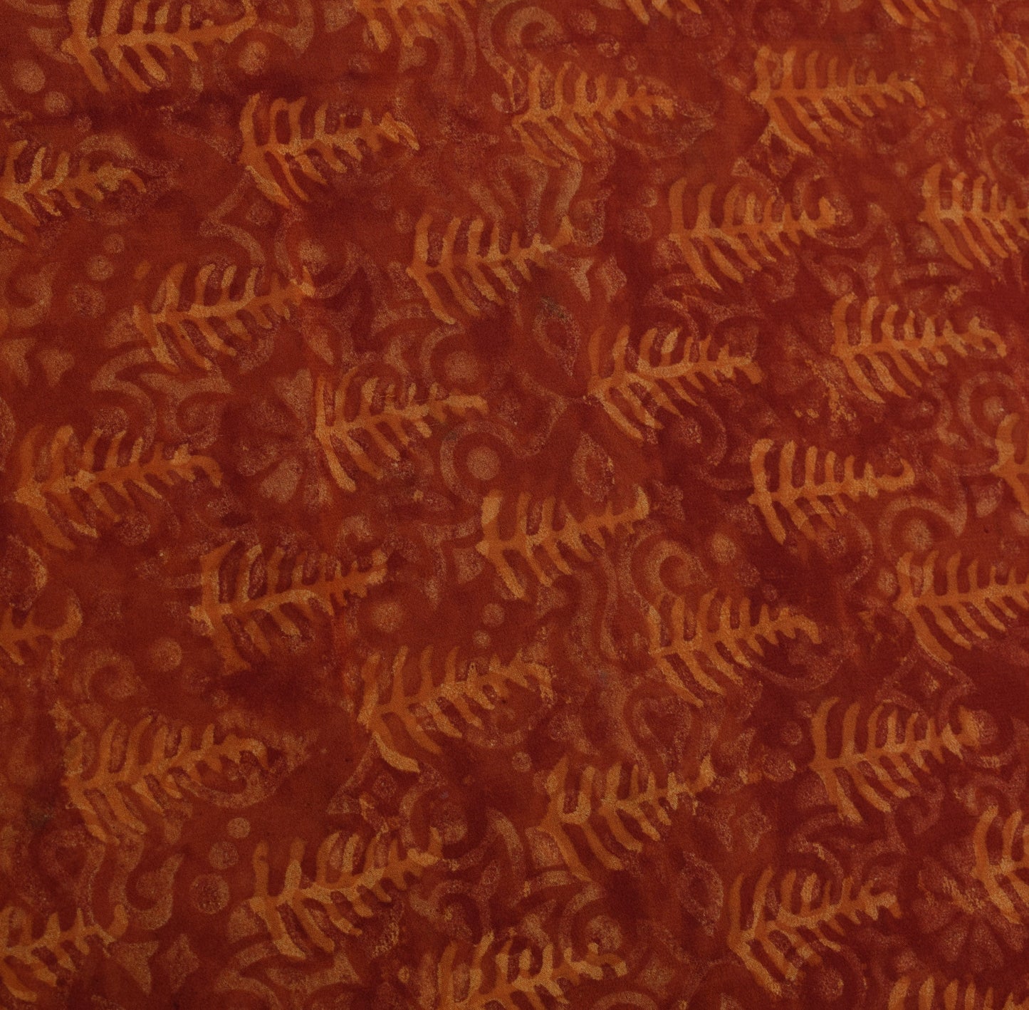 Sushila Vintage Rust Saree 100% Pure Georgette Silk Printed Floral Craft Fabric