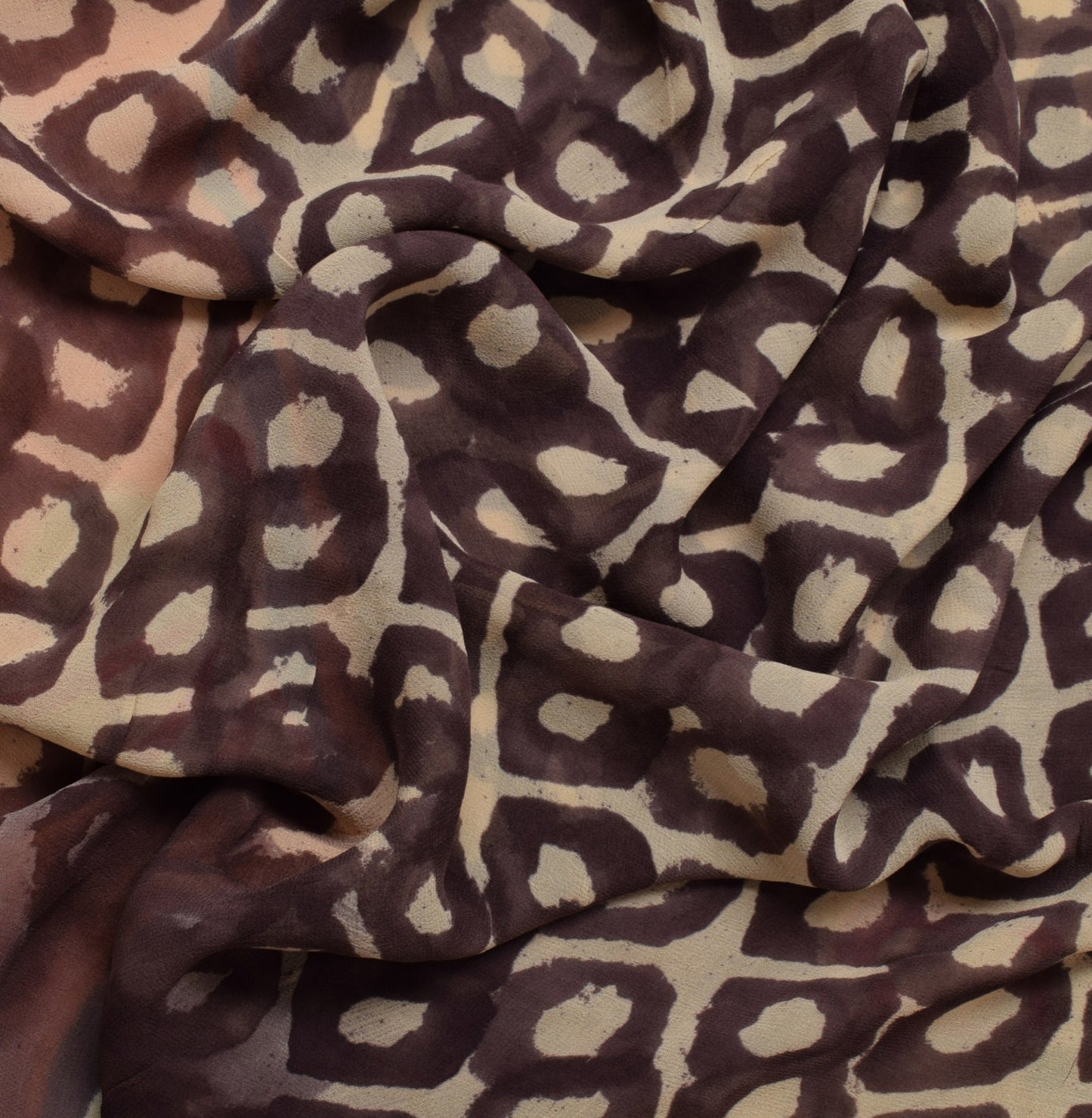 Sushila Vintage Cream Saree 100% Pure Georgette Silk Printed Floral Craft Fabric