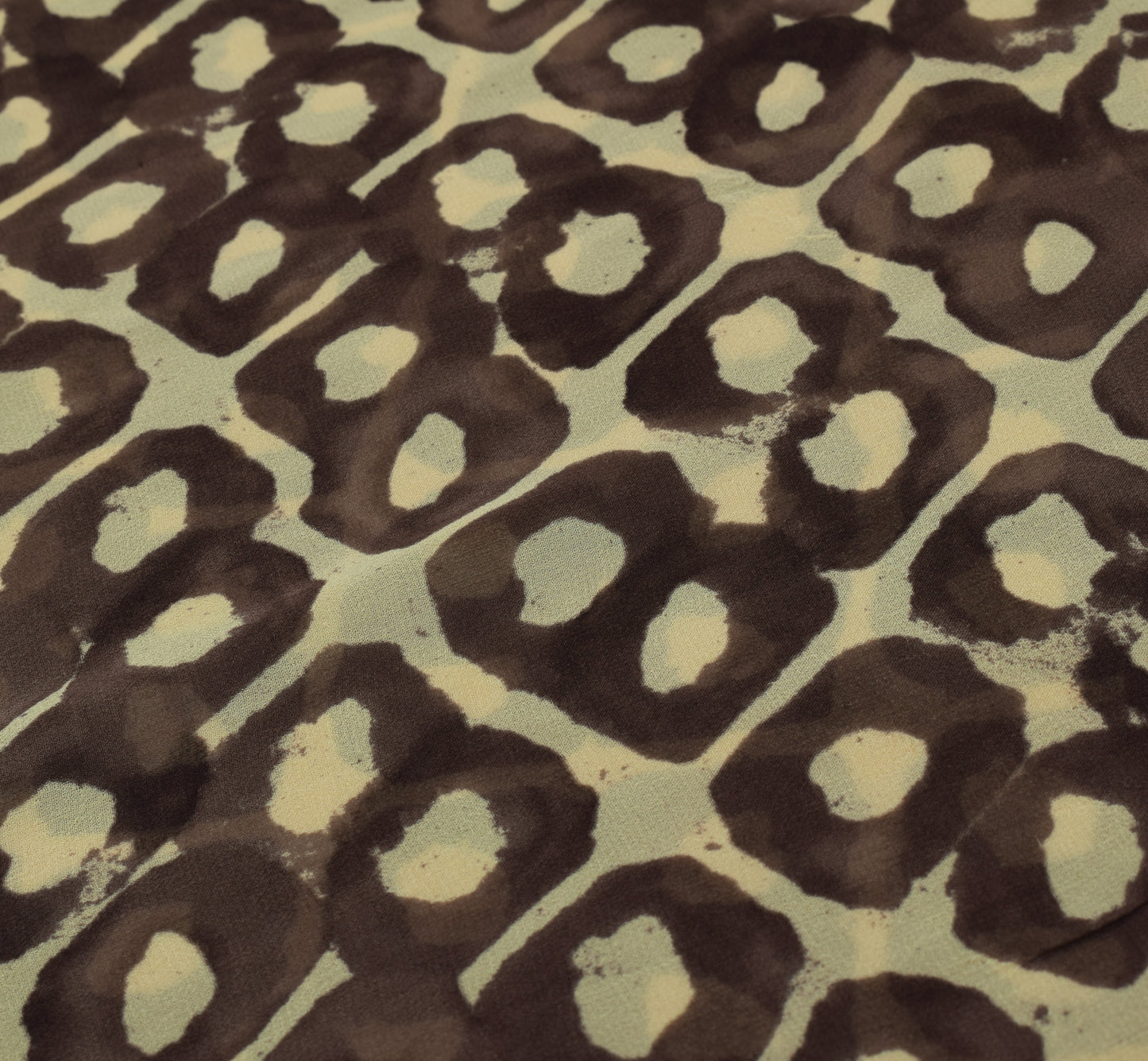 Sushila Vintage Cream Saree 100% Pure Georgette Silk Printed Floral Craft Fabric