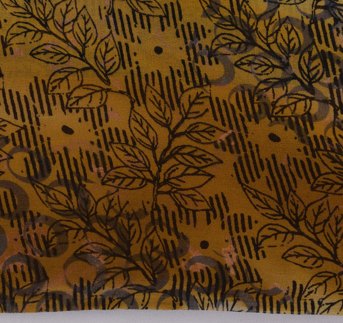 Sushila Vintage Green Saree 100% Pure Georgette Silk Printed Floral Craft Fabric