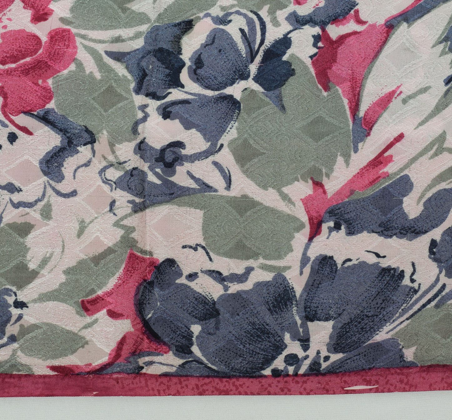 Sushila Vintage Pink Saree 100% Pure Georgette Silk Printed Floral Craft Fabric