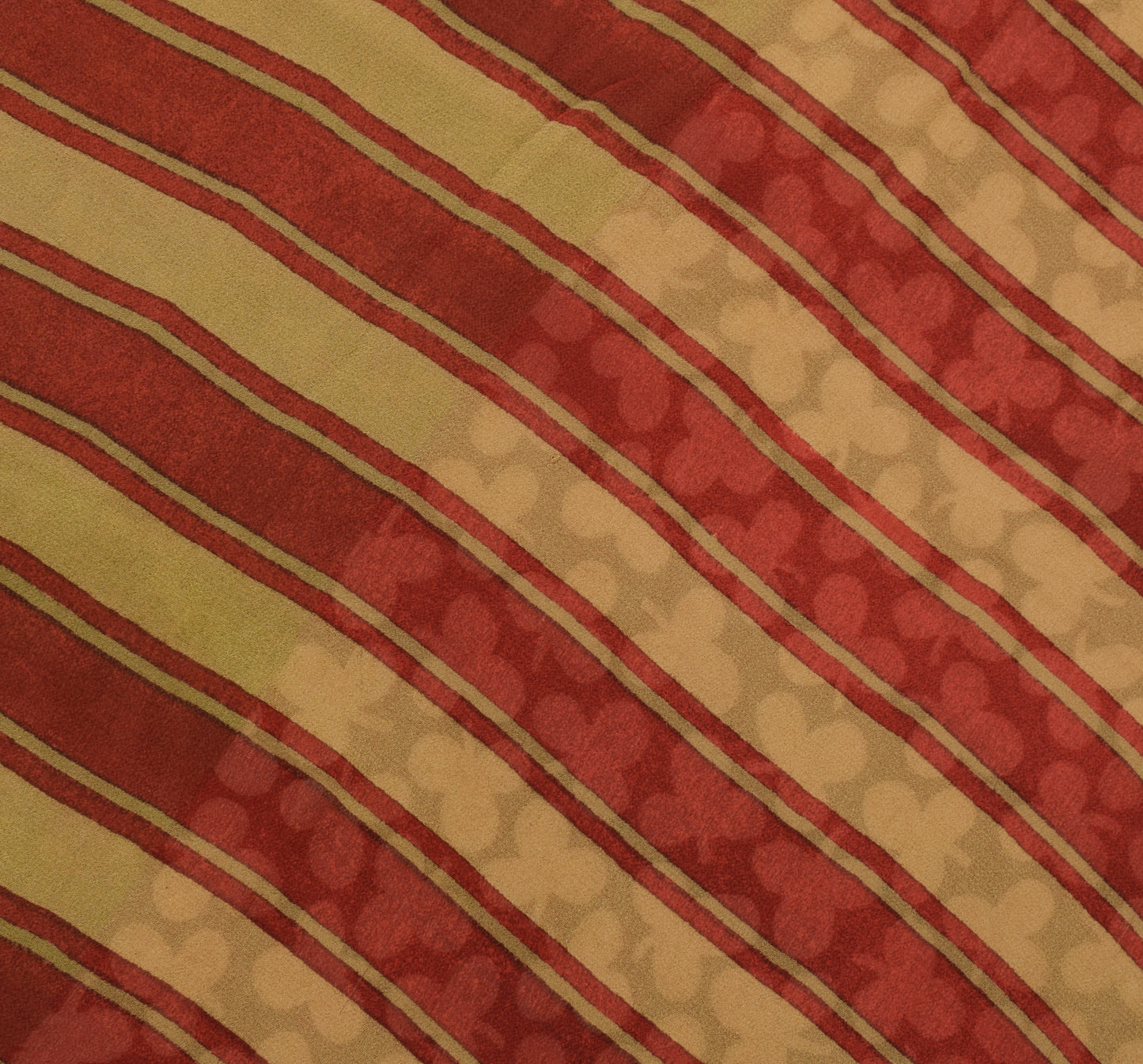 Sushila Vintage Indian Sari 100% Pure Georgette Silk Printed Floral Craft Fabric