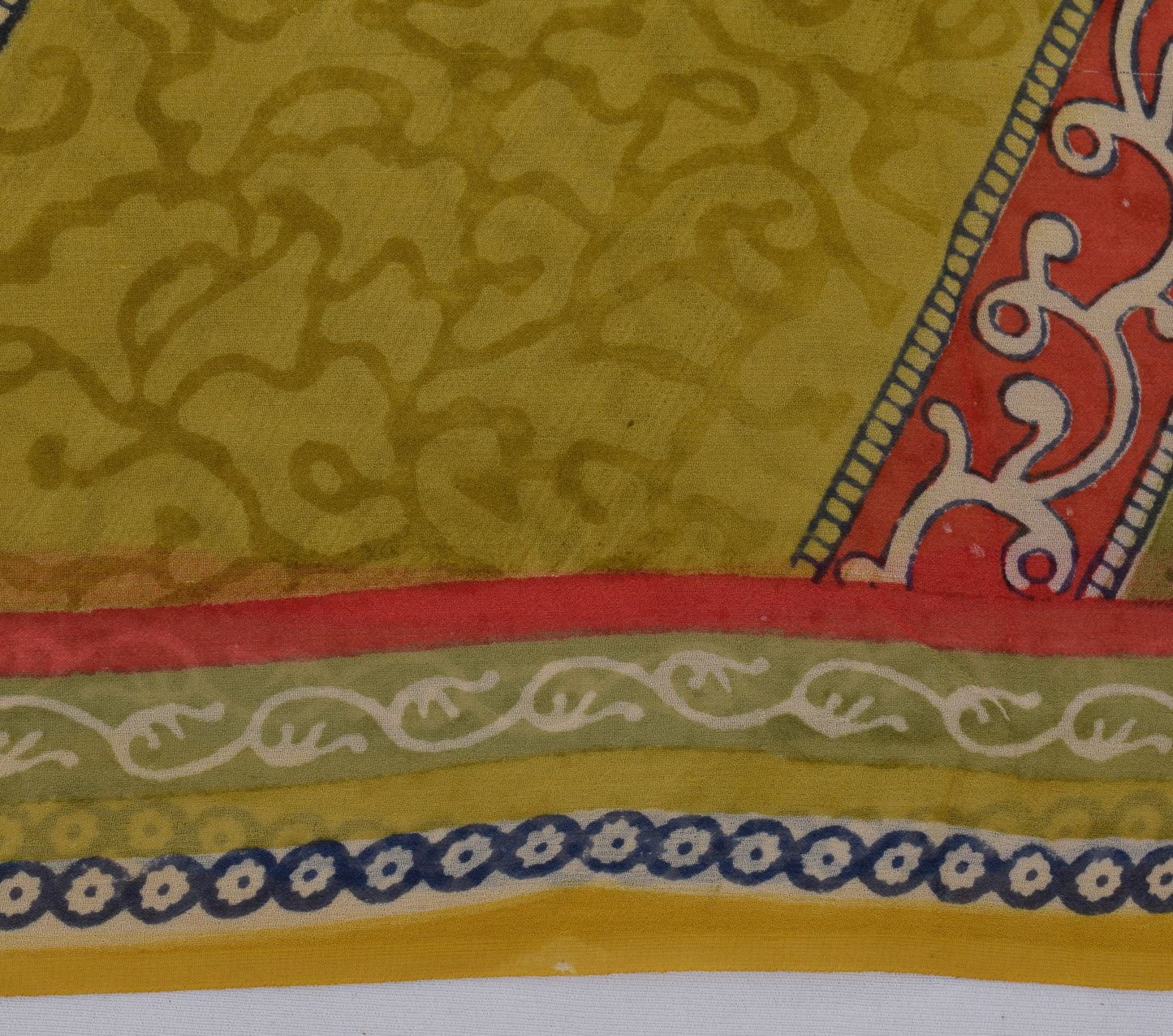 Sushila Vintage Green Saree 100% Pure Georgette Silk Printed Floral Craft Fabric