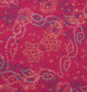 Sushila Vintage Magenta Saree Blend Chiffon Silk Bandhani Printed Craft Fabric
