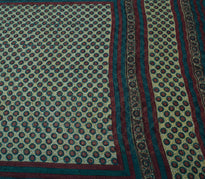 Sushila Vintage Indian Sari 100% Pure Georgette Silk Printed Floral Craft Fabric