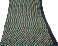 Sushila Vintage Indian Sari 100% Pure Georgette Silk Printed Floral Craft Fabric