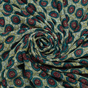 Sushila Vintage Indian Sari 100% Pure Georgette Silk Printed Floral Craft Fabric