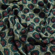 Sushila Vintage Indian Sari 100% Pure Georgette Silk Printed Floral Craft Fabric