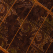 Sushila Vintage Brown Saree Blend Georgette Silk Printed Floral Craft Fabric