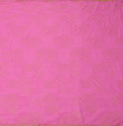 Sushila Vintage Pink Saree Blend Chiffon Silk Rubber Print Floral Craft Fabric