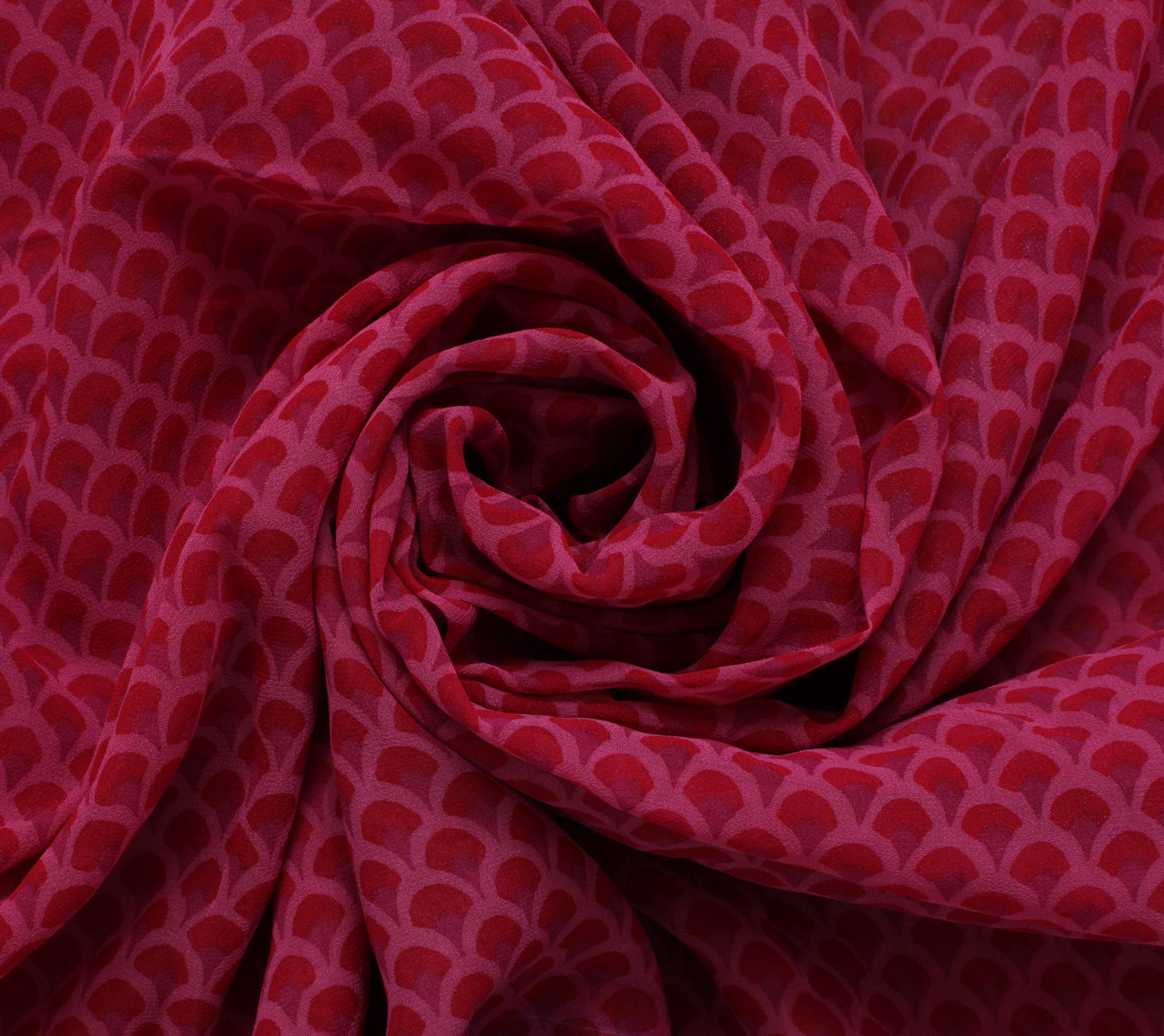 Sushila Vintage Magenta Sari 100% Pure Georgette Silk Printed Saree Craft Fabric