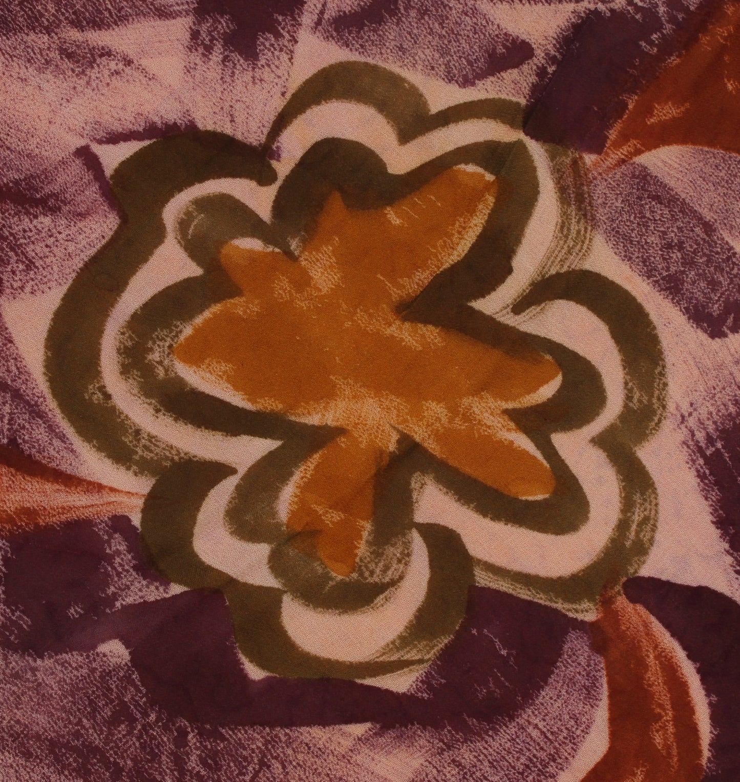 Sushila Vintage Indian Sari 100% Pure Georgette Silk Printed Floral Craft Fabric