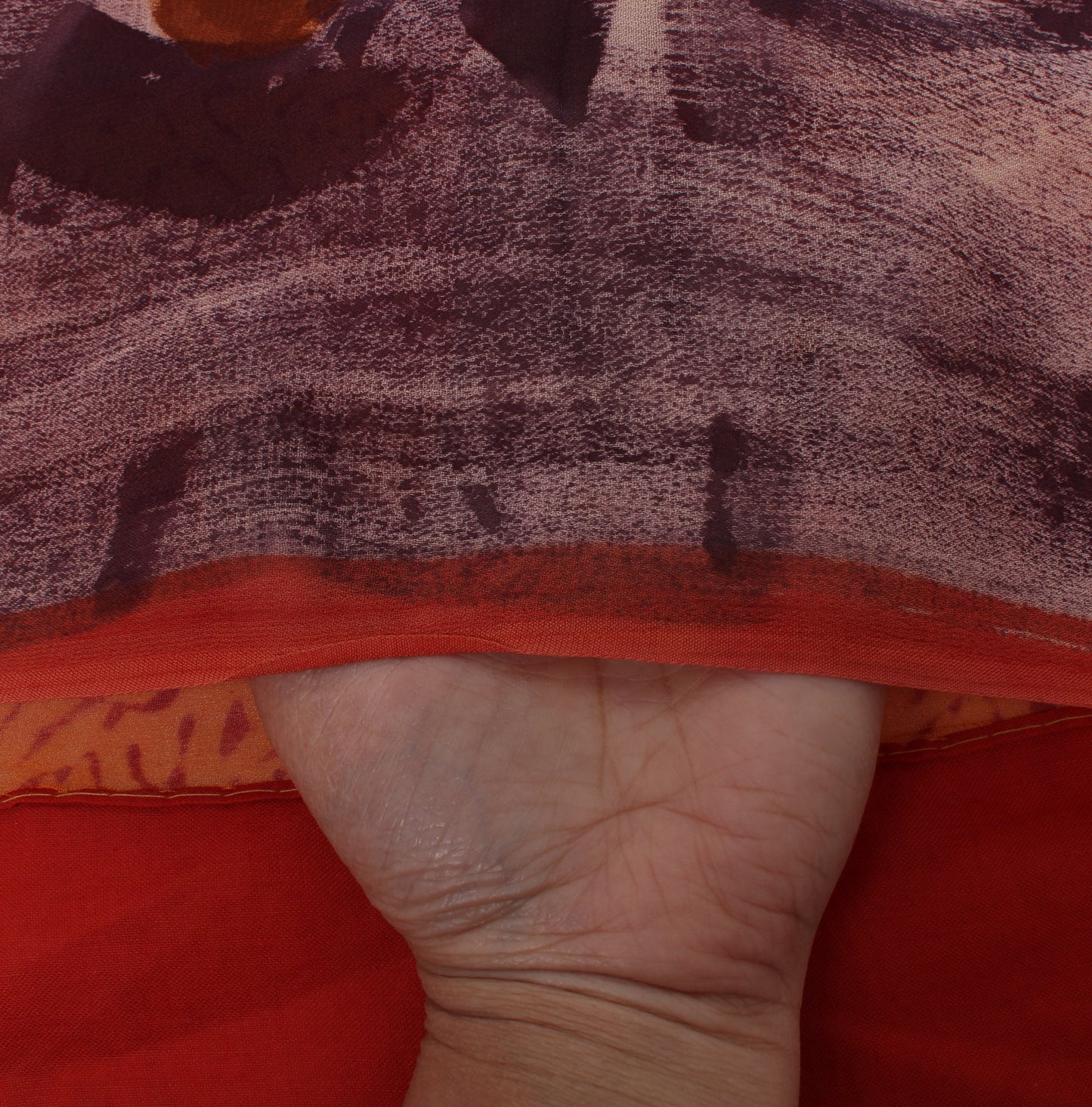 Sushila Vintage Indian Sari 100% Pure Georgette Silk Printed Floral Craft Fabric