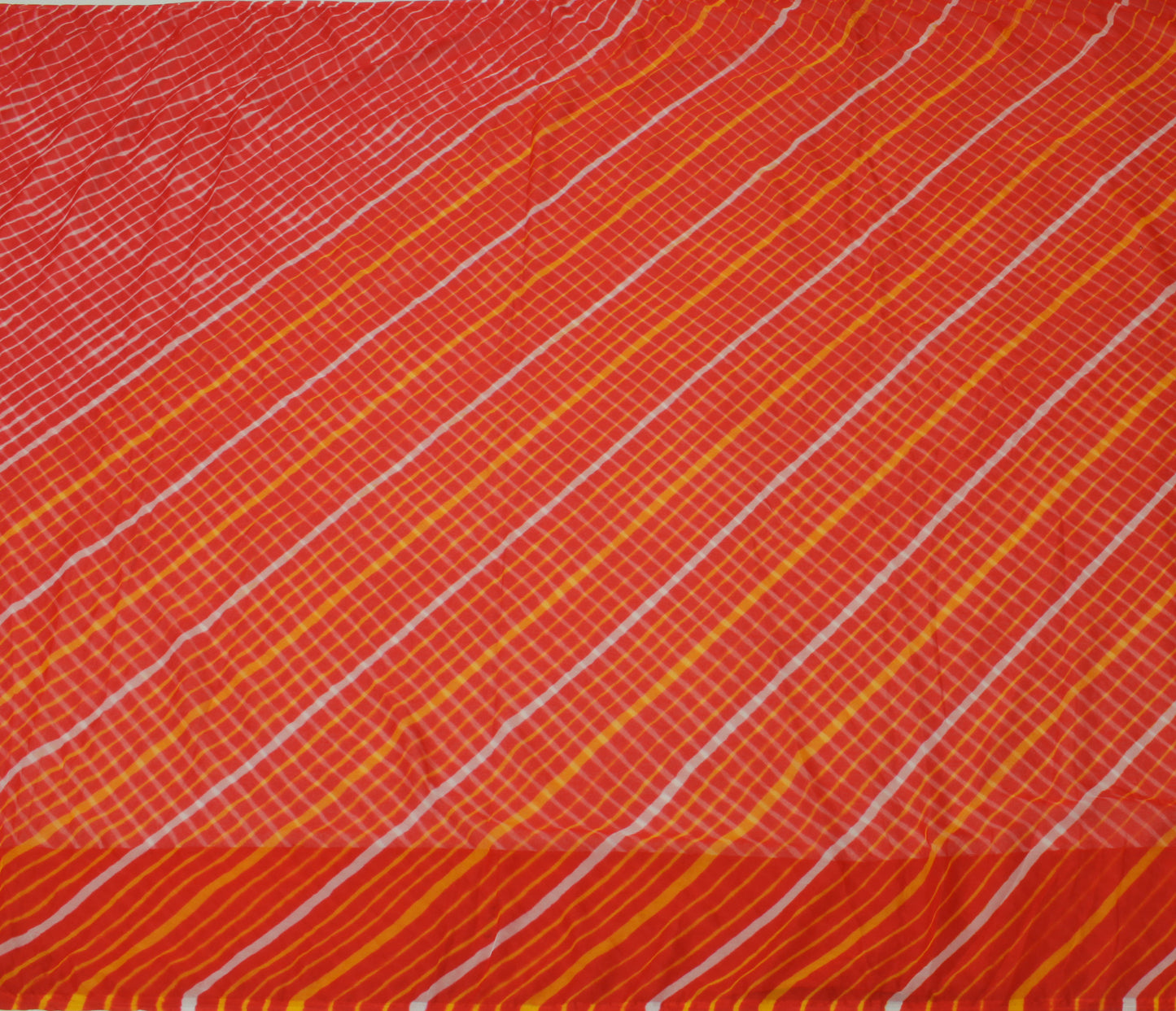 Sushila Vintage Red Indian Saree Blend Georgette Silk Printed 5 YD Craft Fabric