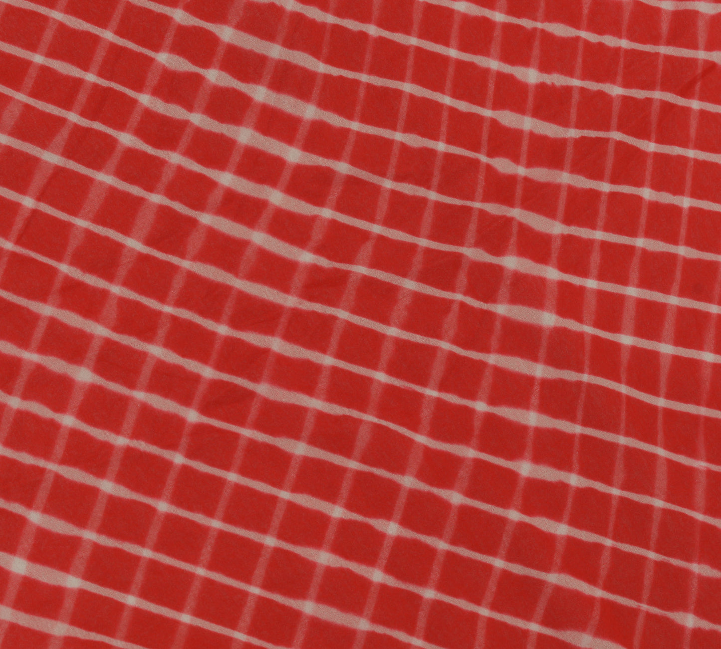 Sushila Vintage Red Indian Saree Blend Georgette Silk Printed 5 YD Craft Fabric