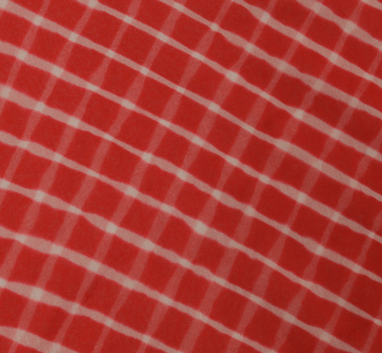 Sushila Vintage Red Indian Saree Blend Georgette Silk Printed 5 YD Craft Fabric