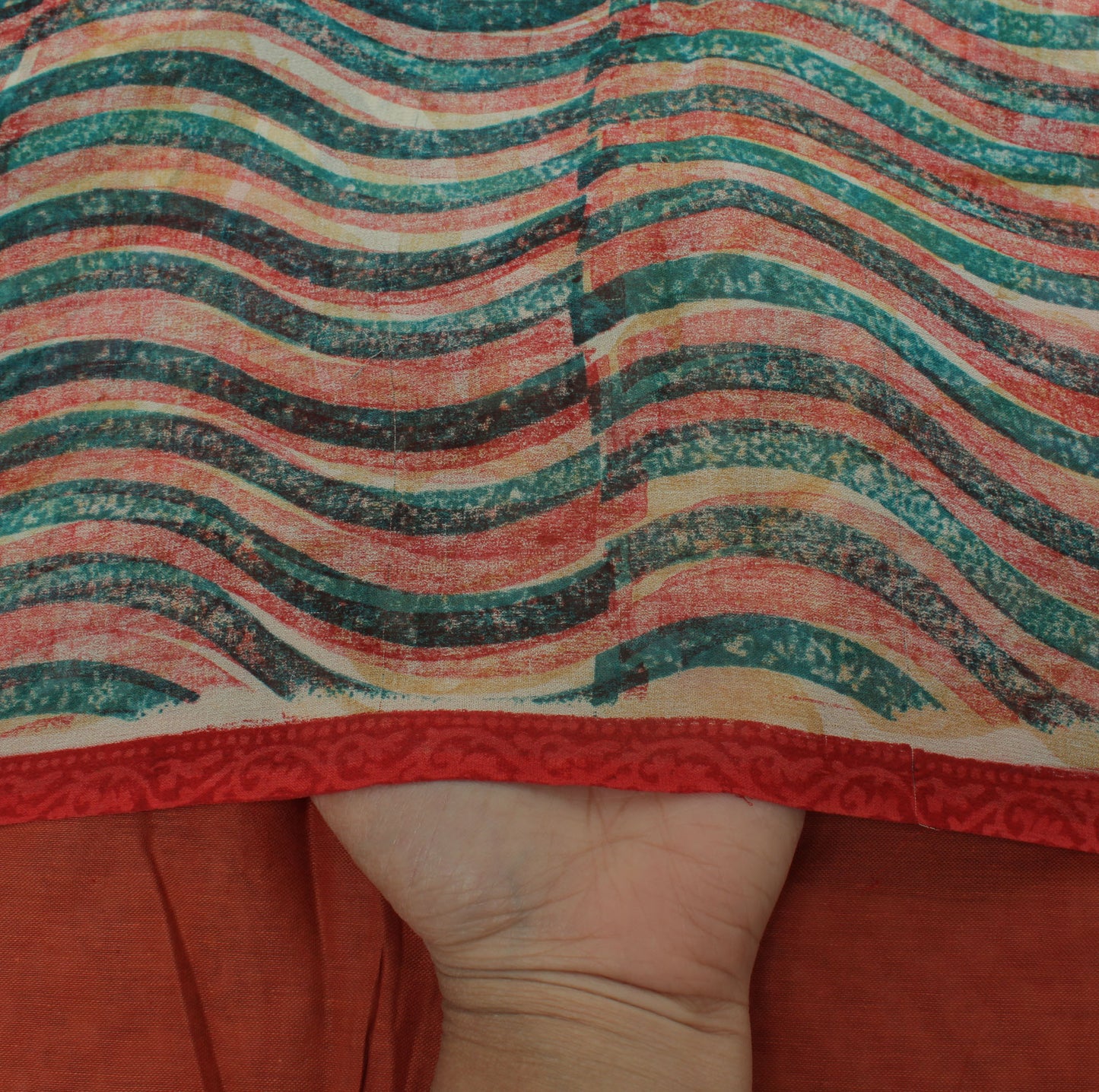 Sushila Vintage Indian Sari 100% Pure Georgette Silk Printed 5 Yard Craft Fabric