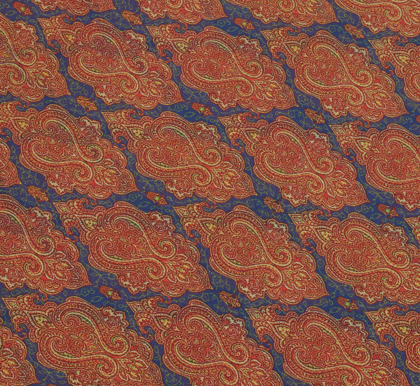 Sushila Vintage Blue Saree Blend Georgette Silk Printed Paisley Craft Fabric