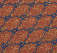 Sushila Vintage Blue Saree Blend Georgette Silk Printed Paisley Craft Fabric