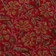 Sushila Vintage Red Saree 100% Pure Georgette Silk Printed Floral Craft Fabric