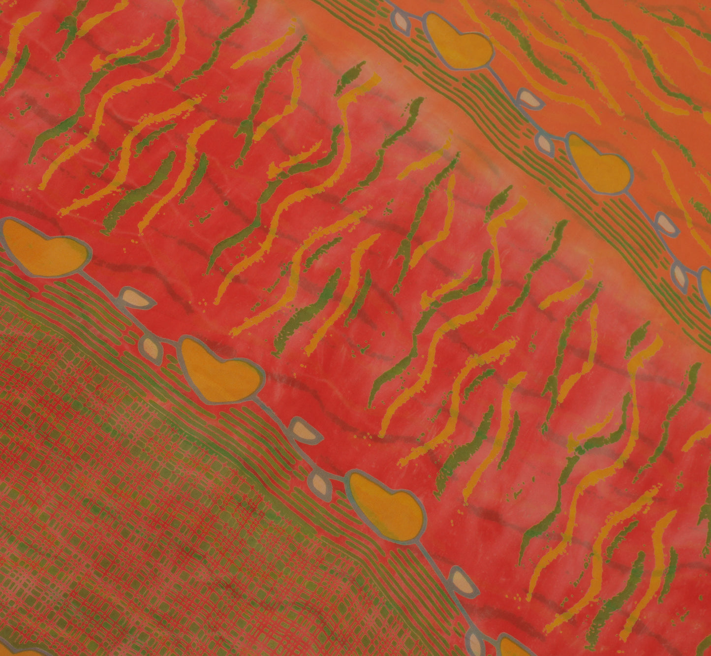 Sushila Vintage Multi-Color Sari Pure Georgette Silk Printed Floral Craft Fabric