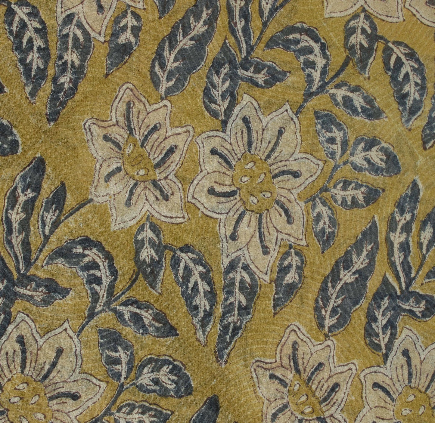 Sushila Vintage Green Saree 100% Pure Georgette Silk Printed Floral Craft Fabric