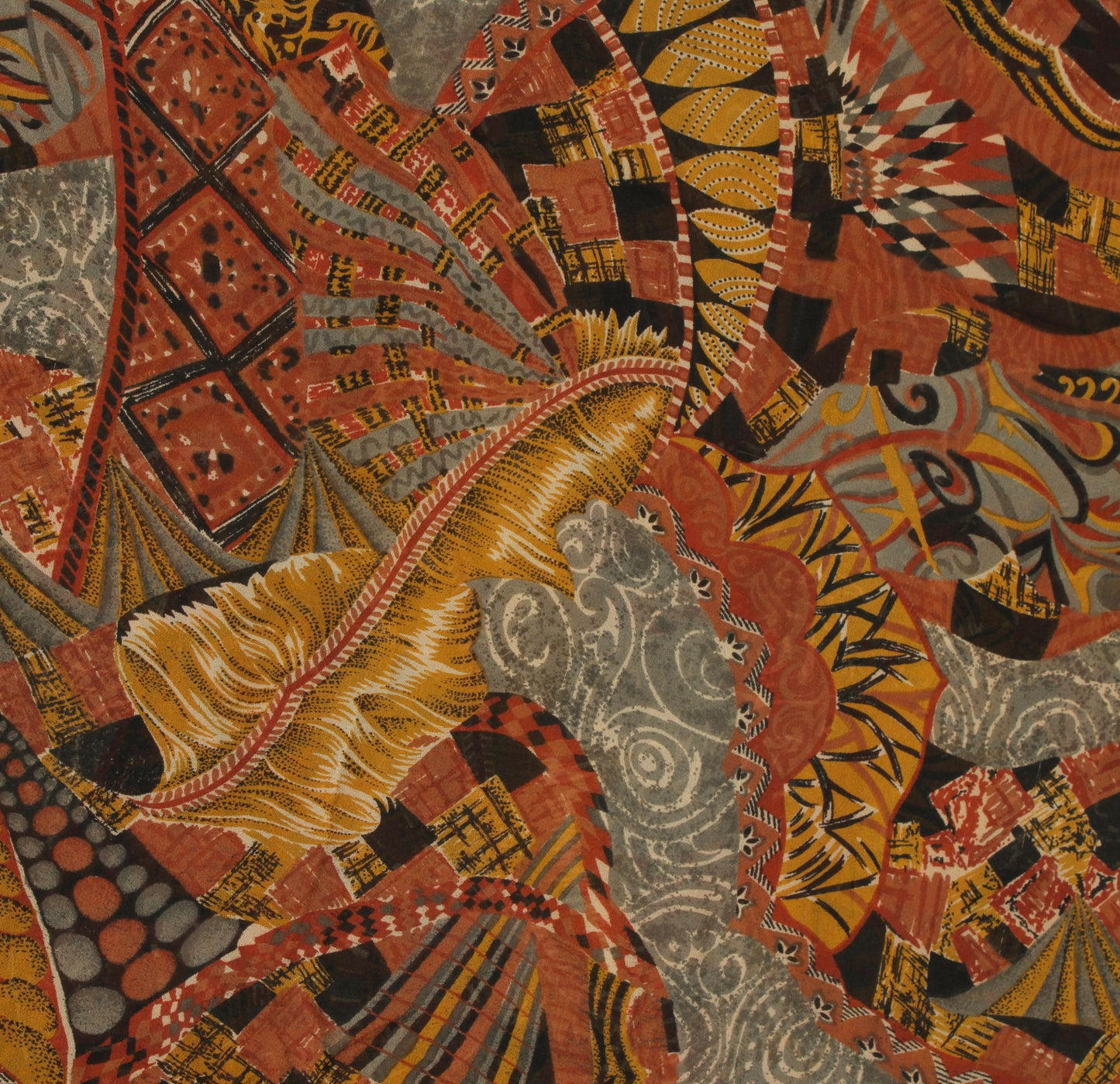 Sushila Vintage Multi-Color Indian Sari Pure Georgette Silk Printed Craft Fabric