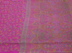 Sushila Vintage Magenta Saree Pure Georgette Silk Printed Floral Craft Fabric