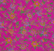 Sushila Vintage Magenta Saree Pure Georgette Silk Printed Floral Craft Fabric
