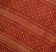 Sushila Vintage Cream Saree 100% Pure Georgette  Printed Paisley Craft Fabric