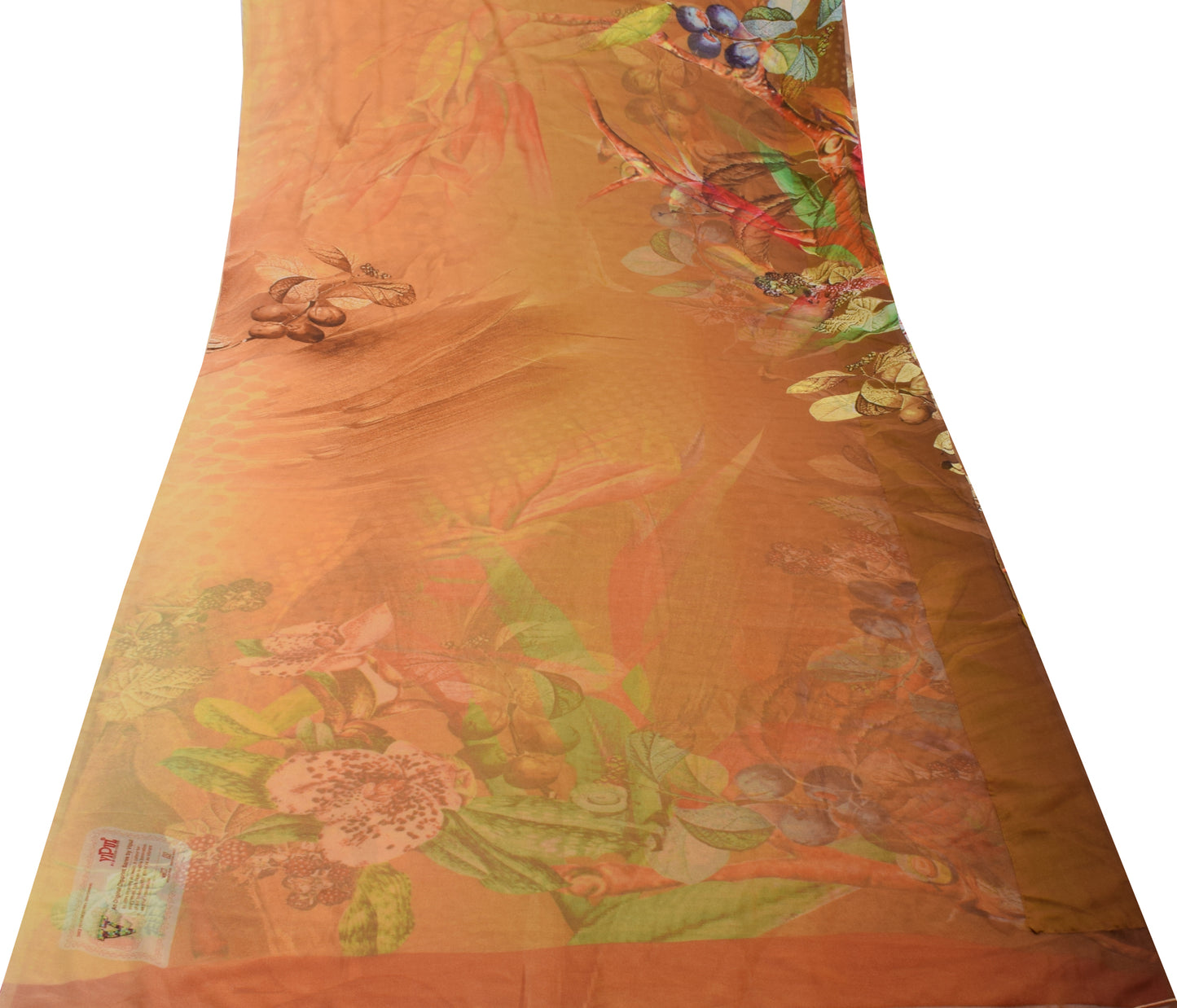 Sushila Vintage Indian Saree Blend Georgette Silk Digital Printed Craft Fabric