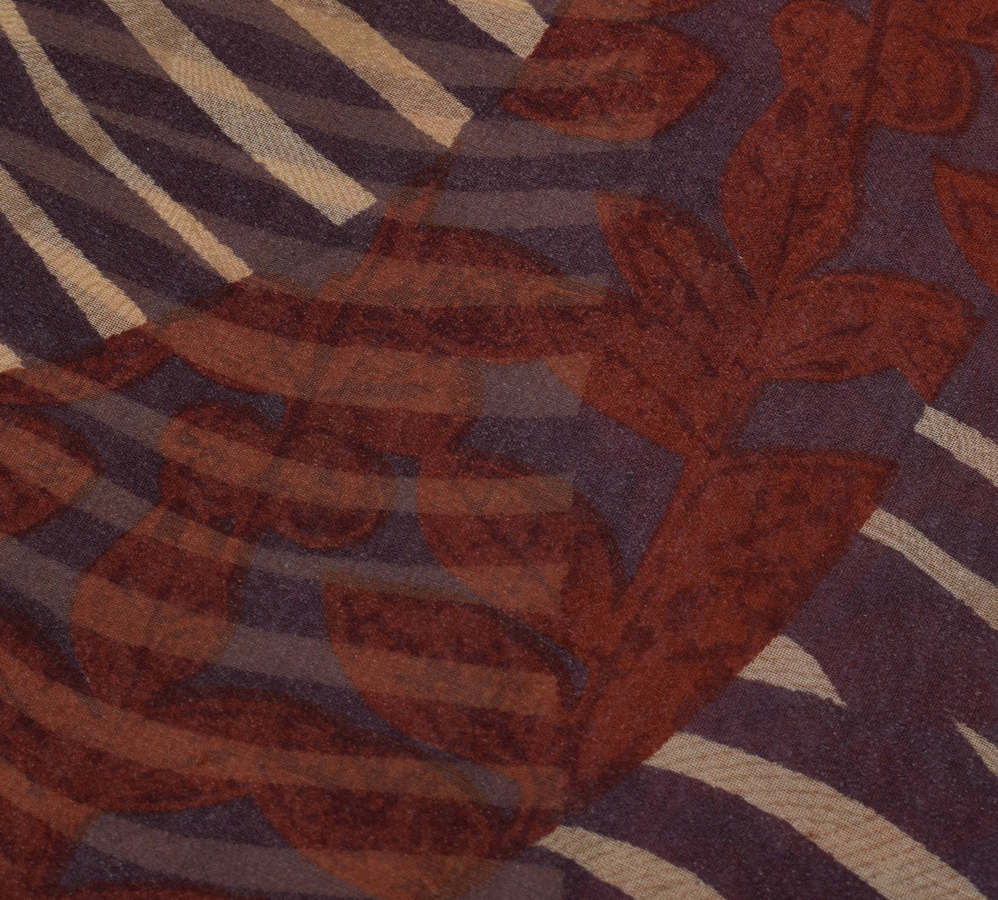 Sushila Vintage Indian Saree 100% Pure Georgette Silk Printed 5 YD Craft Fabric