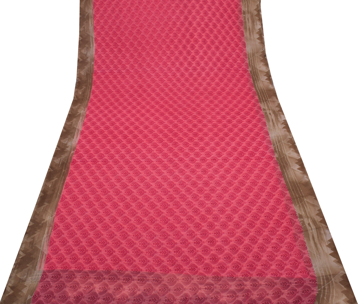 Sushila Vintage Indian Saree Blend Georgette Silk Printed Floral Craft Fabric