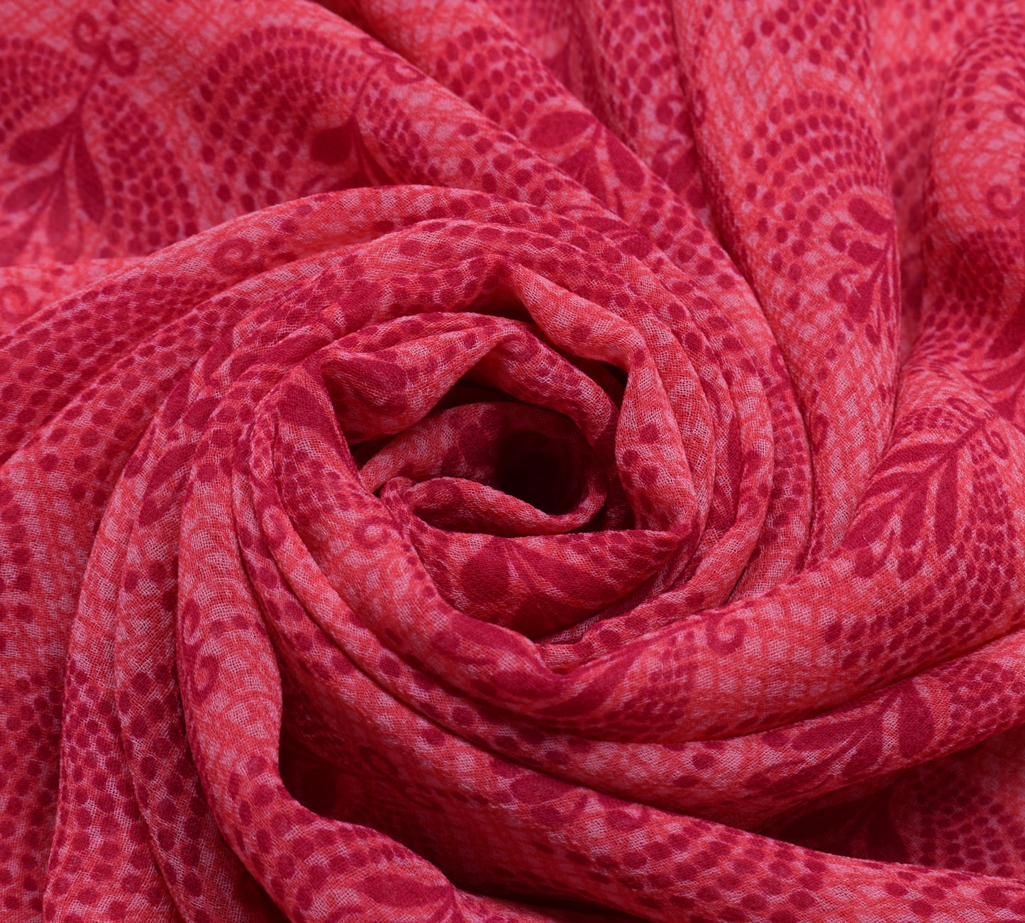 Sushila Vintage Indian Saree Blend Georgette Silk Printed Floral Craft Fabric