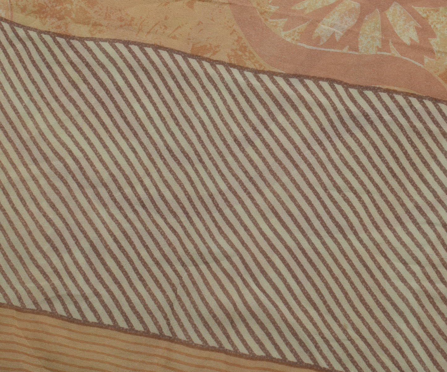 Sushila Vintage Indian Saree 100% Pure Georgette Silk Printed Craft Fabric