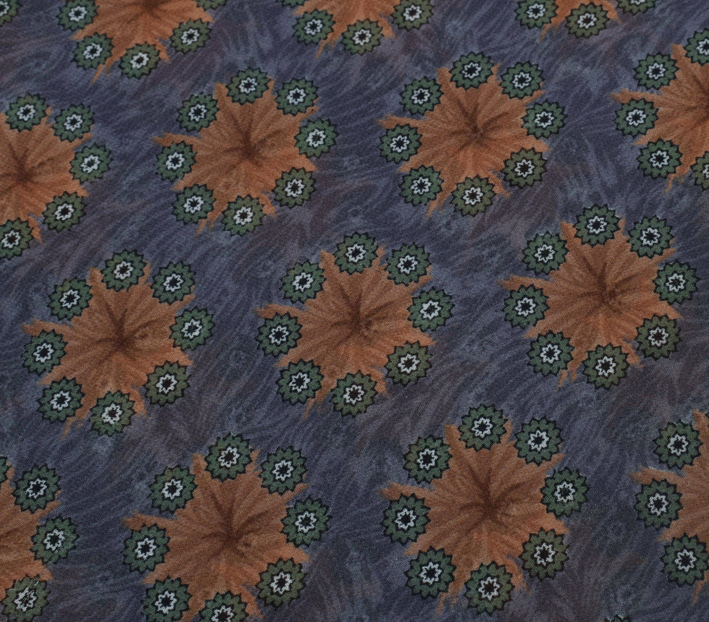 Sushila Vintage Gray Saree Blend Georgette Silk Printed Floral Craft Fabric