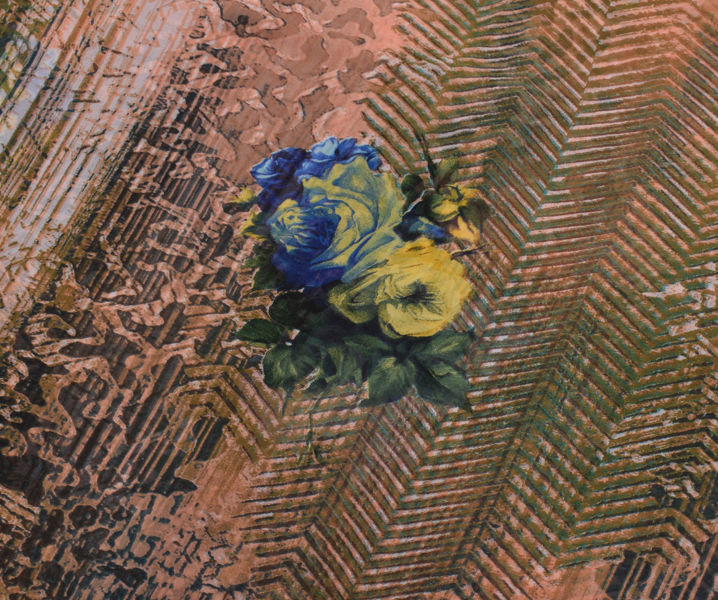 Sushila Vintage Indian Saree Blend Georgette Silk Printed Floral Craft Fabric