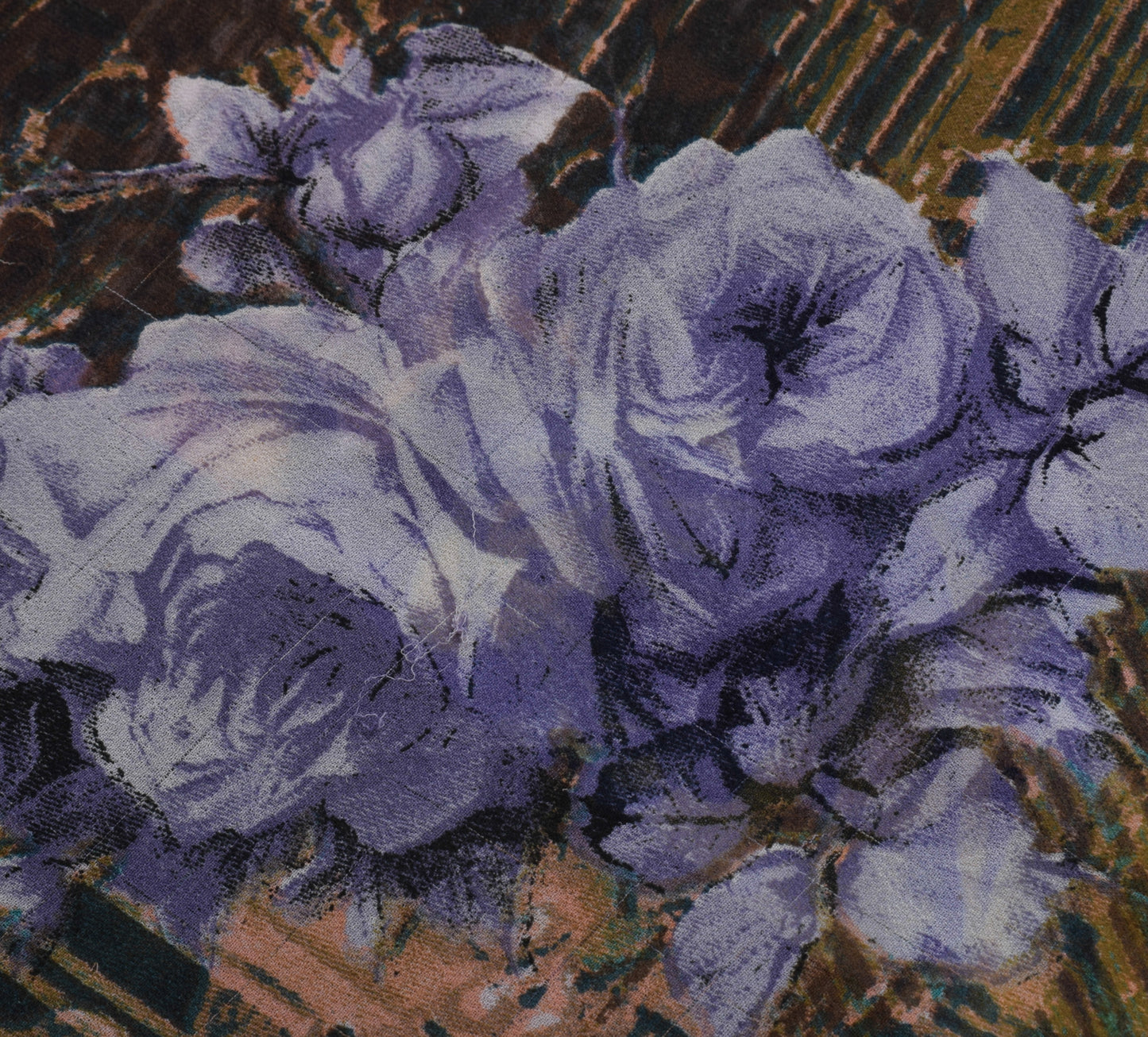 Sushila Vintage Indian Saree Blend Georgette Silk Printed Floral Craft Fabric