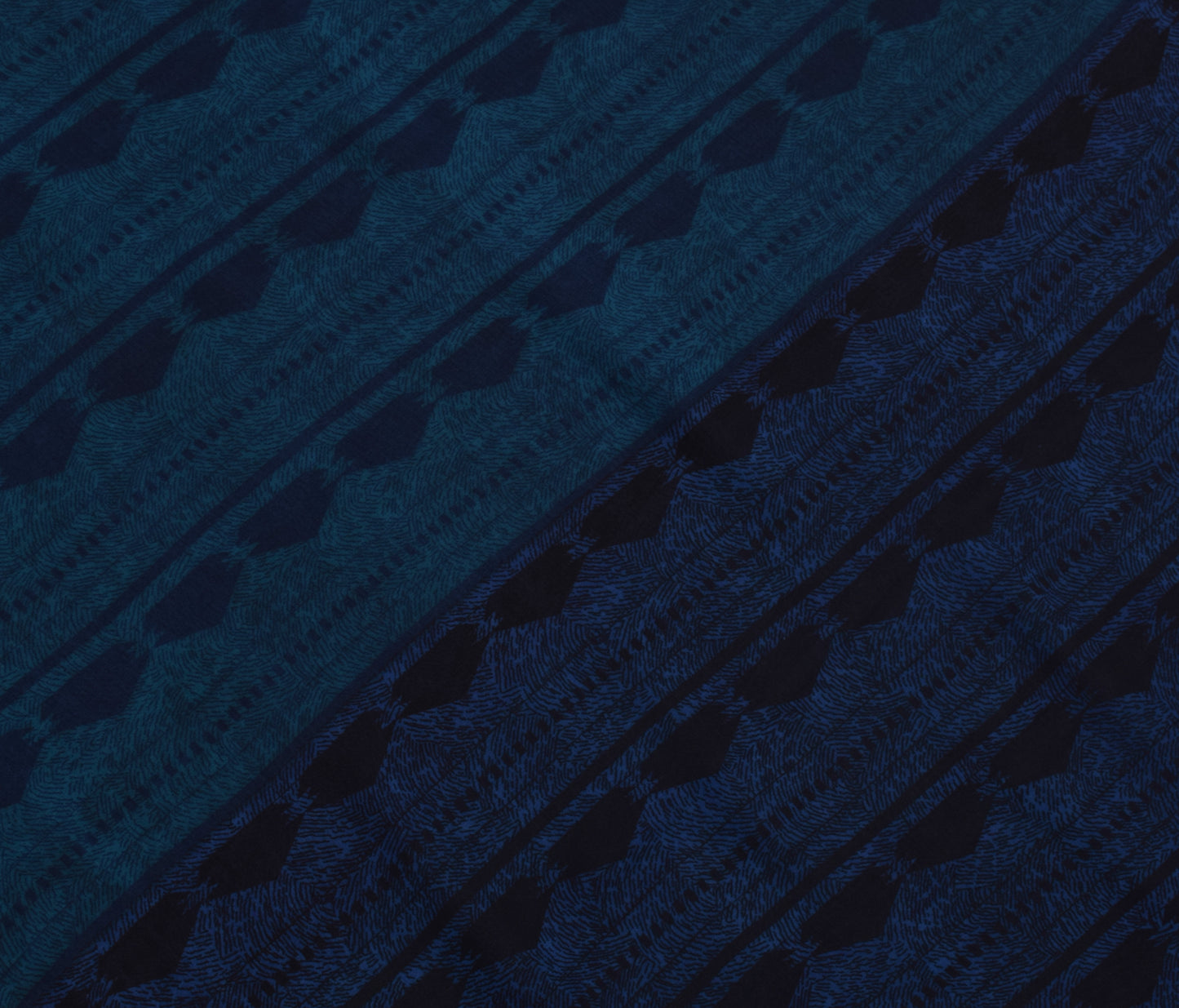 Sushila Vintage Indian Saree Blend Georgette Silk Printed 5 Yard Craft Fabric